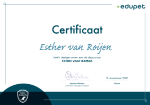 Certificaat EHBO voor katten