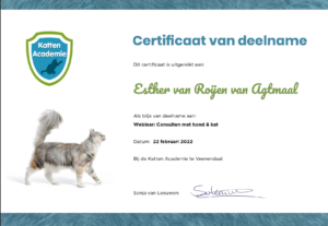 Certificaat hond en kat