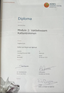 Diploma vakbekwaam katten trimmen